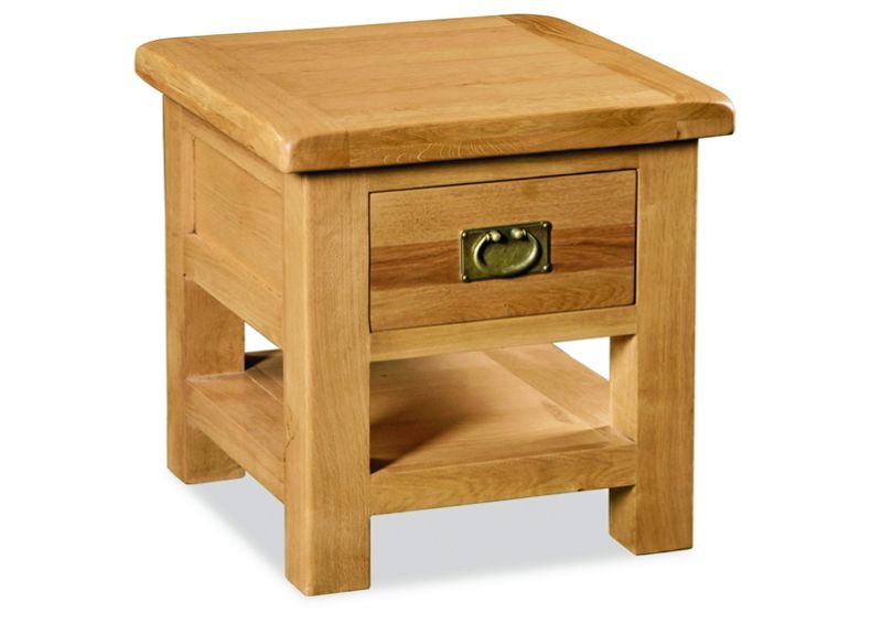 Ireland, Oak Lamp Table With Drawers