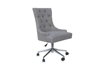 Light Grey Fabric Winged Office Chair