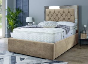 Chesterfield Mirrored Fabric Beds