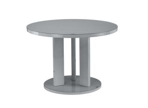 Ellie Grey Round Glass Table