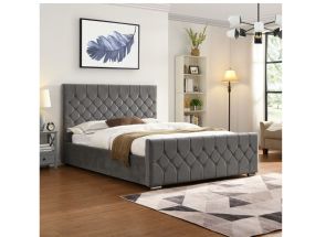 Galway Grey Velvet Bed