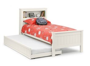 Maine White Bookcase Bed + Underbed Trundle