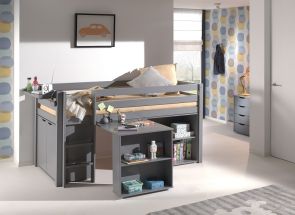 Pino Grey Mid-Sleeper W/Furniture Room
