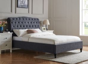 Simcoe Dark Grey Fabric Bed